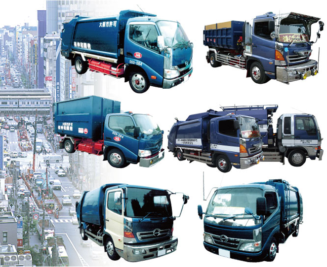 廃プラ・RPF・リサイクル　運搬車両